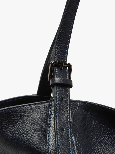 Sac à Main Caviar Cuir Milano Bleu caviar CA24066 vue secondaire 2