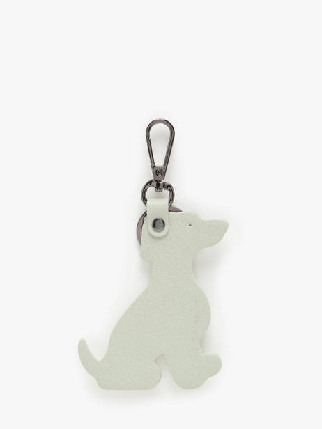 Porte-clefs Chien Cuir Milano Vert caviar CA24124