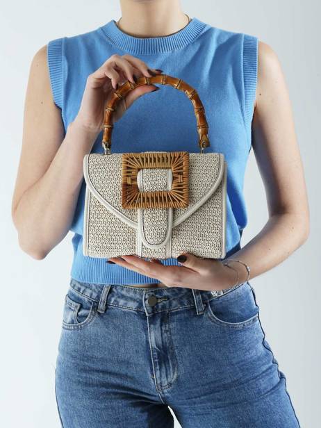 Sac Bandoulière Céline Poignée Bambou Laurent david Blanc ld bags 956 vue secondaire 1