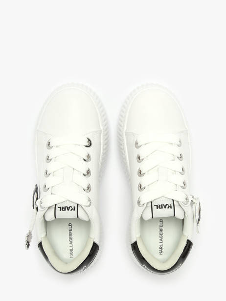 Sneakers Kreeper Low Nft Twin En Cuir Karl lagerfeld Blanc women KL42376T vue secondaire 4