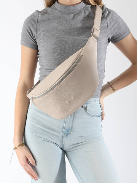 Sac Banane Large Derby Bis Cuir Nathan baume Beige n city 22 vue secondaire 1