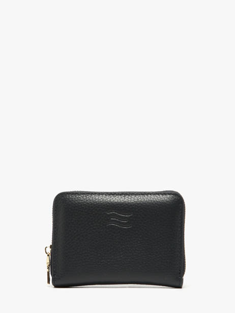 Portefeuille Cuir Crinkles Bleu caviar 14326