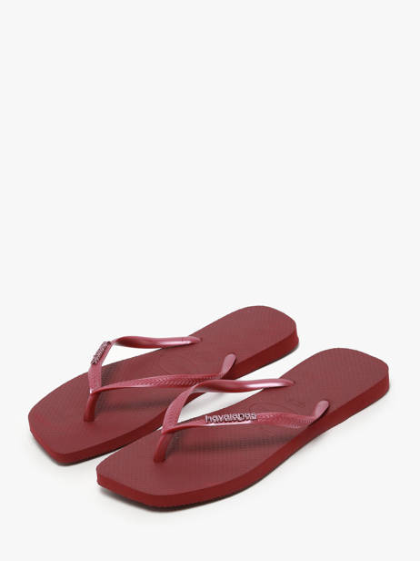 Tongs Sl Sq Lg Met Havaianas Rouge women 4148257F vue secondaire 2