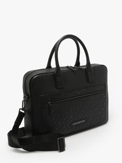 Porte Documents (main) Tommy hilfiger Noir monogram AM13209 vue secondaire 2