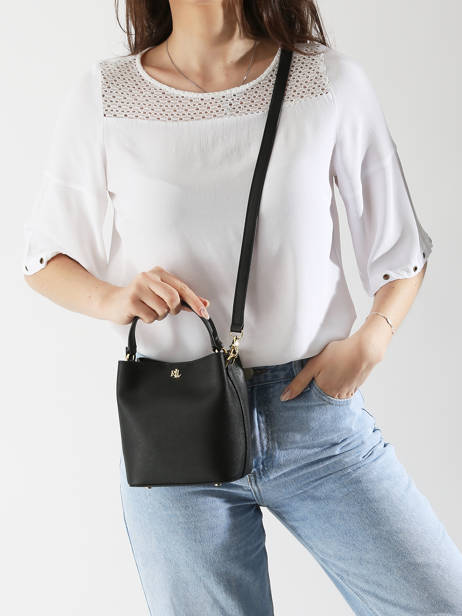 Sac Bandoulière Reese Cuir Lauren ralph lauren Noir reese 31977411 vue secondaire 1