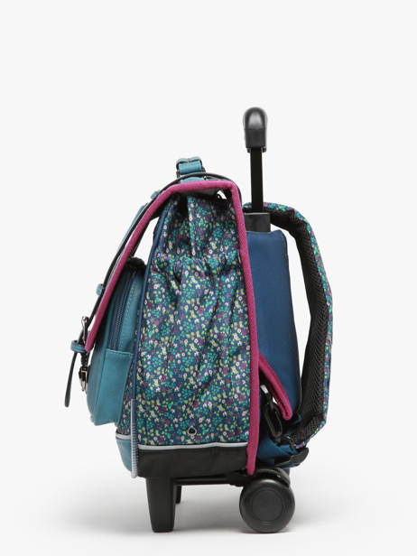 Cartable à Roulettes 2 Compartiments Cameleon Bleu vintage fantasy PBVGCR38 vue secondaire 2