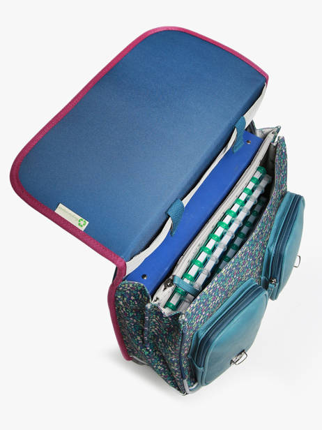 Cartable à Roulettes 2 Compartiments Cameleon Bleu vintage fantasy PBVGCR38 vue secondaire 3