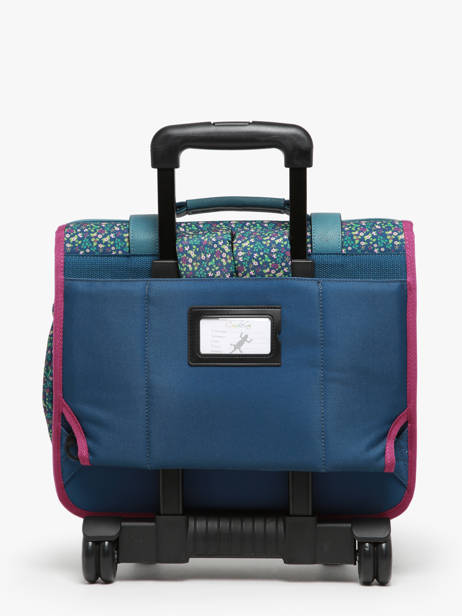 Cartable à Roulettes 2 Compartiments Cameleon Bleu vintage fantasy PBVGCR38 vue secondaire 5
