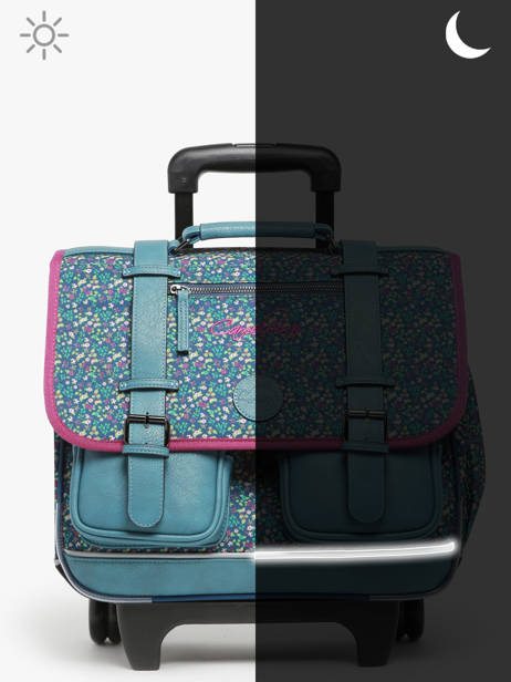 Cartable à Roulettes 2 Compartiments Cameleon Bleu vintage fantasy PBVGCR38 vue secondaire 8