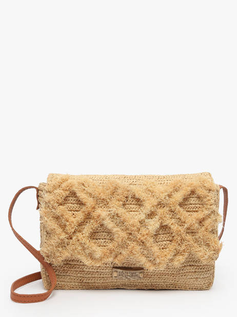 Sac Bandoulière L'atelier Du Crochet Raphia Le voyage en panier Blanc l'atelier du crochet AM768