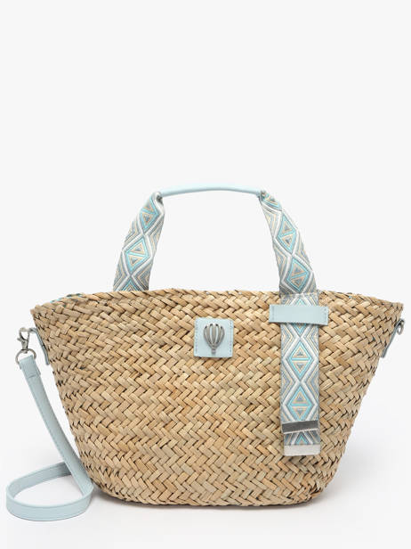 Cabas Estival Paille Le voyage en panier Beige estival PM848