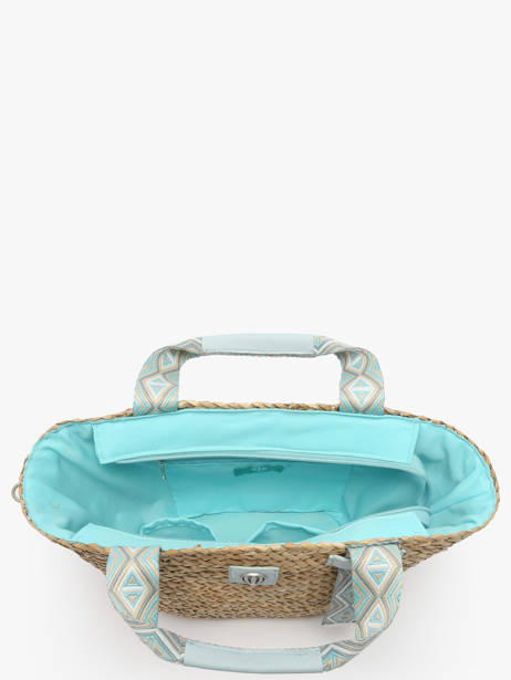 Cabas Estival Paille Le voyage en panier Beige estival PM848 vue secondaire 3