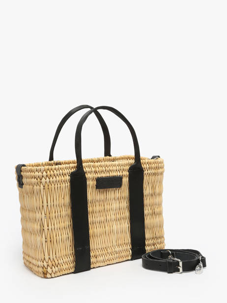 Sac à Main Estival Paille Le voyage en panier Noir estival PM779 vue secondaire 2