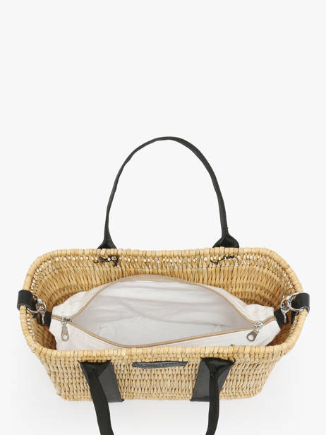 Sac à Main Estival Paille Le voyage en panier Noir estival PM779 vue secondaire 3
