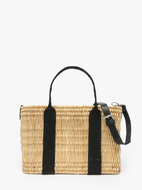 Sac à Main Estival Paille Le voyage en panier Noir estival PM779 vue secondaire 4