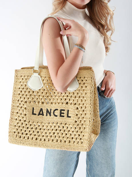 Sac Porté épaule Cabas D'ete Lancel Beige cabas d'ete A13416 vue secondaire 1