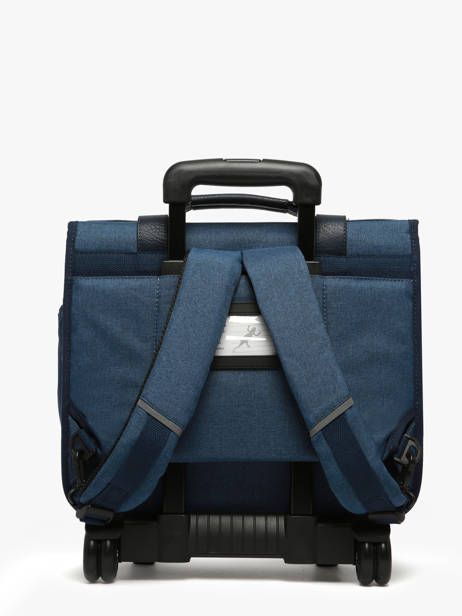 Cartable à Roulettes 2 Compartiments Cameleon Bleu vintage color CR38 vue secondaire 3