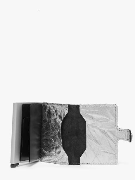 Porte-cartes Cuir Secrid Argent crunch MCR vue secondaire 2