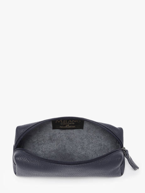 Trousse Cuir Milano Bleu caviar CA22116 vue secondaire 1