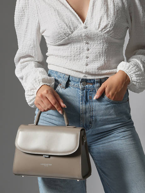 Sac Bandoulière M Suave Cuir Lancaster Gris suave even 17 vue secondaire 1