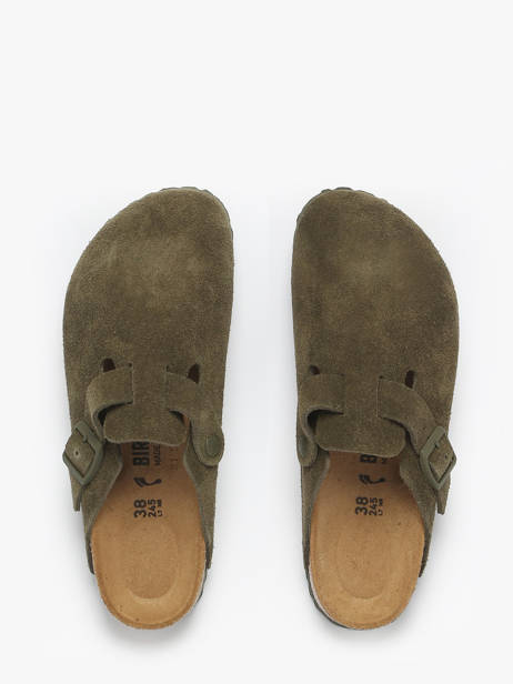 Mules Boston En Cuir Birkenstock Vert women 1024714 vue secondaire 4