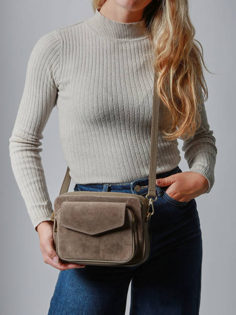 Sac Bandoulière Velvet Caviar Cuir Milano Marron velvet caviar VC25067 vue secondaire 1