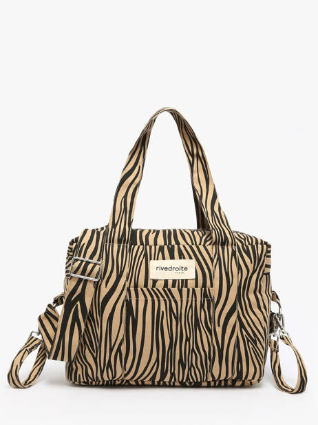 Sac à Main Mini Darcy Coton Recyclé Rivedroite Bleu wild tribe MDARCWIL