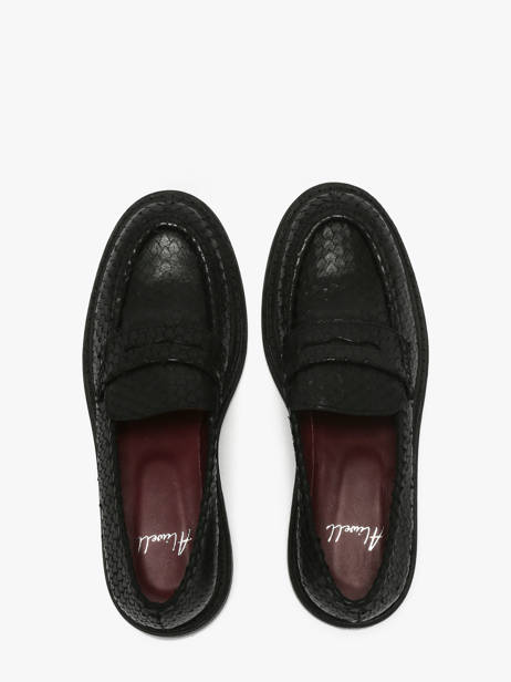 Mocassins En Cuir Aliwell Noir women A0234 vue secondaire 4
