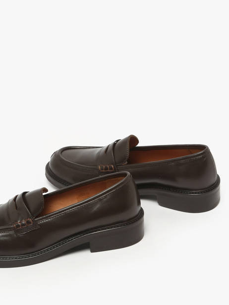 Mocassins En Cuir Aliwell Marron women A3227 vue secondaire 2