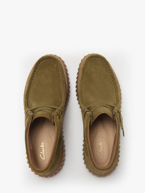 Chaussures Derbies Montante En Cuir Clarks Vert women 26183872 vue secondaire 3