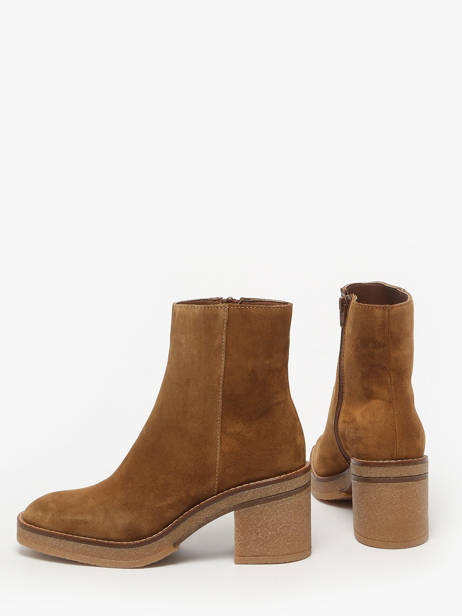 Bottines à Talon En Cuir Alpe Marron women 26261101 vue secondaire 2