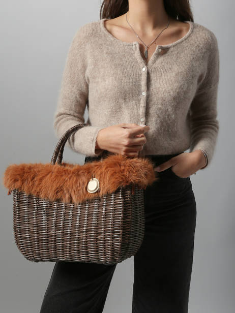 Cabas Doudou Le voyage en panier Marron doudou M vue secondaire 1