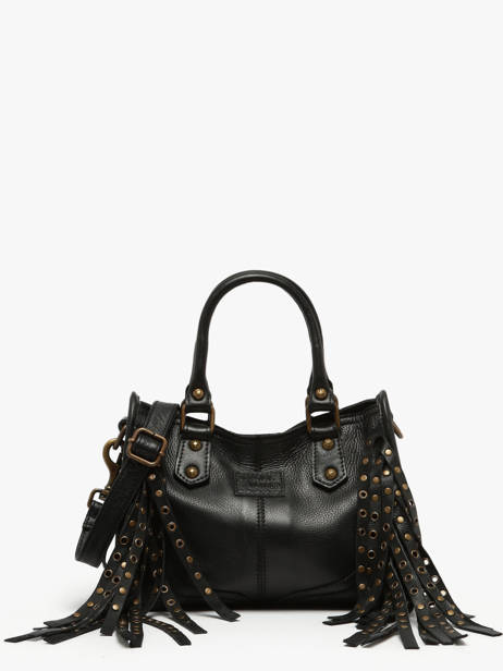 Sac Bandoulière Dakota Eyelet Cuir Basilic pepper Noir dakota eyelet BDAE72