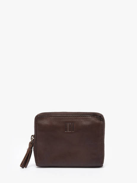 Porte-monnaie Texas Cuir Biba Marron heritage BT11