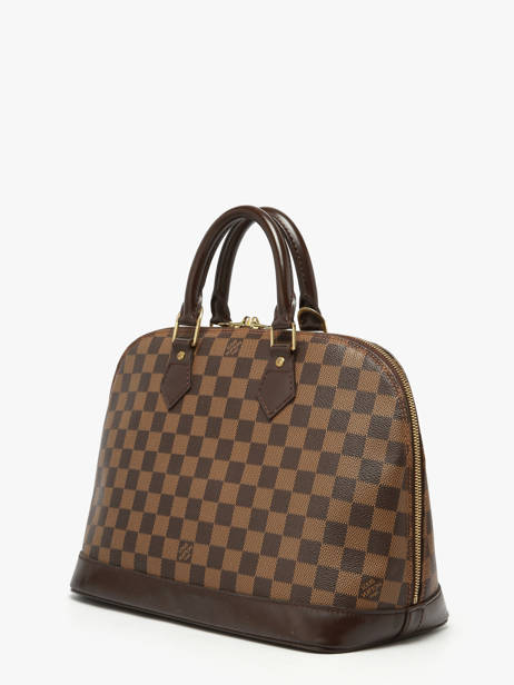 Sac Porté Main D'occasion Alma Damier Louis vuitton Marron second life 1553881 vue secondaire 4
