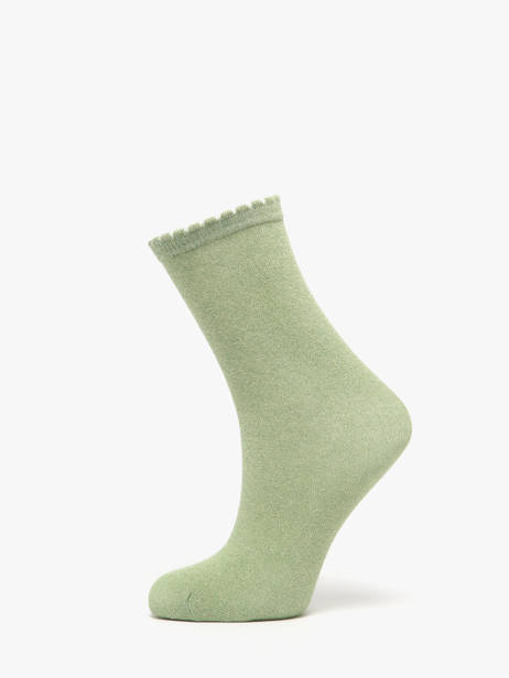 Chaussettes Pieces Vert socks women 17078534