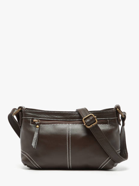 Sac Bandoulière Seam Cuir Basilic pepper Marron seam BSEA01 vue secondaire 4