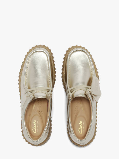 Chaussures Derbies Plateforme En Cuir Clarks Or women 26186300 vue secondaire 3