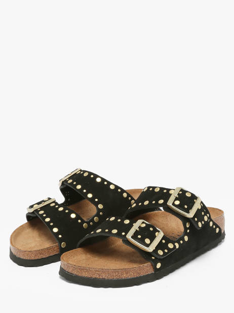 Mules Arizona Rivet En Cuir Birkenstock Noir women 1030348 vue secondaire 1