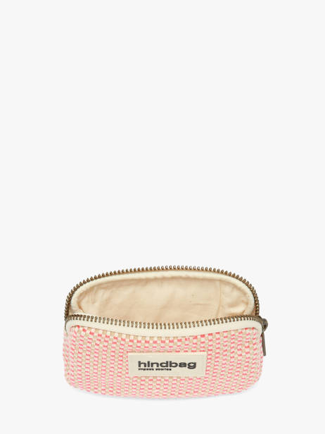 Porte-monnaie Hindbag Rose tressage TS vue secondaire 1
