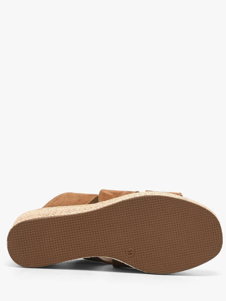 Mules Talon Compensé En Cuir Aliwell Marron women A126189 vue secondaire 4
